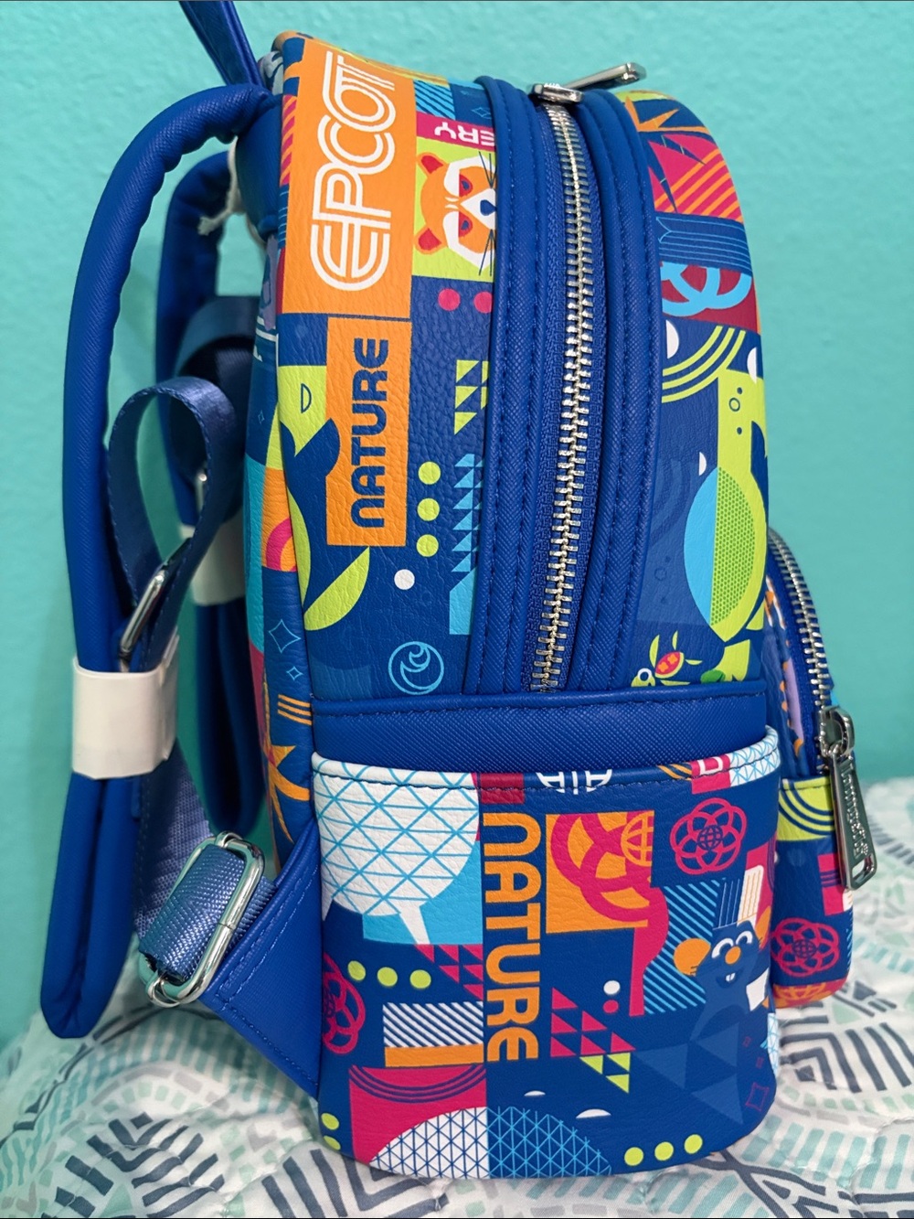 Loungefly Disney Parks Exclusive EPCOT Figment Backpack Nemo Squirt Groot NWT - Picture 2 of 5